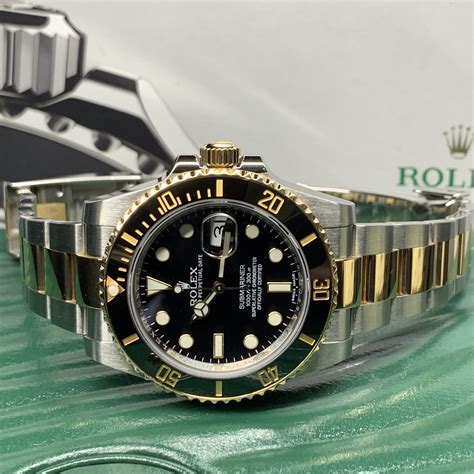 rolex submariner date yellow gold and steel|18k gold rolex watch prices.